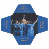 Aangepast blauw high school senior foto-Afstuderen Voetbal (Enkel)