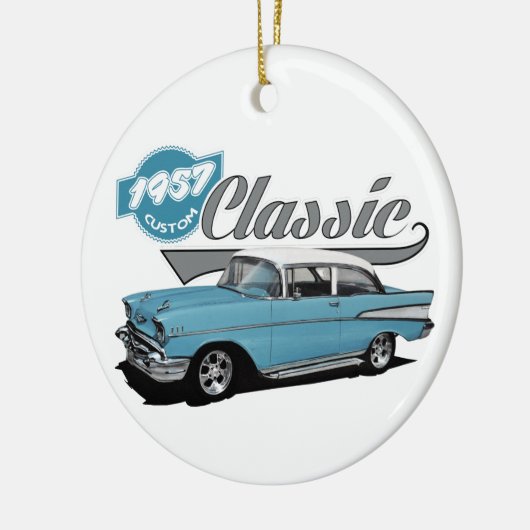 Aangepast blauw Klassiek Keramisch Ornament (Links)