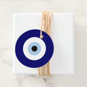 Aangepast Blauw Kwaad Oog Succes & Bescherming Sym Bedankjes Labels
