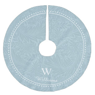 Aangepast blauw-larkspurpatroon kerstboom rok