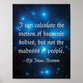 Aangepast blauw leiades ruimtetoestel poster (Voorkant)