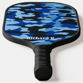 Aangepast Blauw Militair Camo Ontwerp Gepersonalis Pickleball Paddle