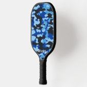 Aangepast Blauw Militair Camo Ontwerp Gepersonalis Pickleball Paddle (Links)