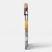 Aangepast blauw Oranje roze Paars kunstpatroon iPhone Hoesje (Linkerkant)