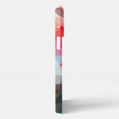 Aangepast blauw Oranje roze Paars kunstpatroon iPhone Hoesje (Rechterkant)