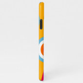 Aangepast blauw Oranje roze roodroze patroon iPhone Hoesje (Rechterkant)