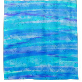 Aangepast blauw, Paars, Blauwgroen, Aqua Abstract Douchegordijn (Voorkant)