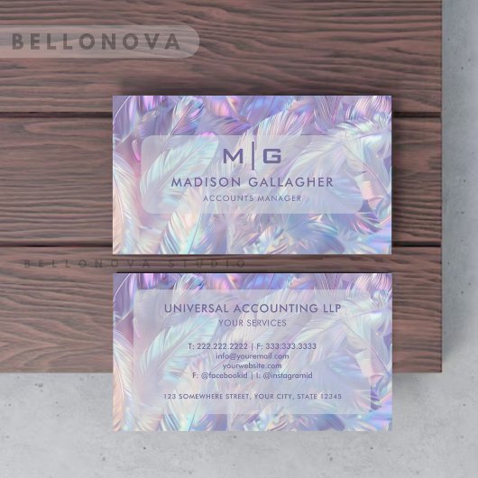 Aangepast Blauw Paarse Frizzle Patroon Professione Visitekaartje