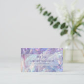 Aangepast Blauw Paarse Frizzle Patroon Professione Visitekaartje (Staand voorkant)