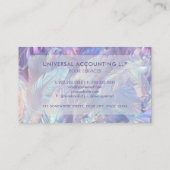 Aangepast Blauw Paarse Frizzle Patroon Professione Visitekaartje (Achterkant)