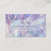 Aangepast Blauw Paarse Frizzle Patroon Professione Visitekaartje (Voorkant)