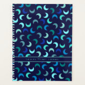 Aangepast blauw patroon van nieuwe maan planner (Voorkant)