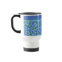 Aangepast blauw periwinkles Ditsy Floral Patronen