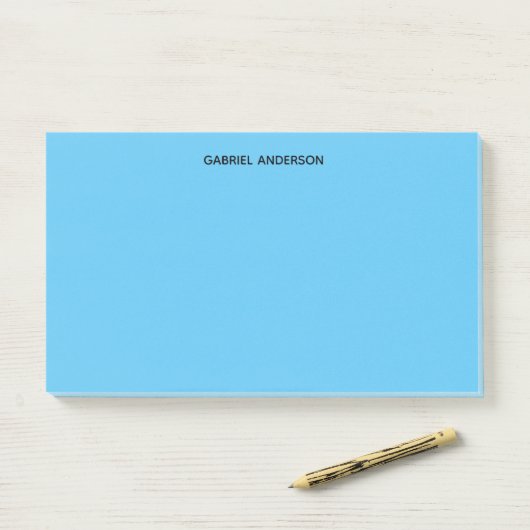 Aangepast blauw post-it® notes (Op bureau)