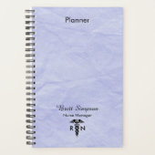 Aangepast blauw, professionele ingeschreven verple planner (Voorkant)