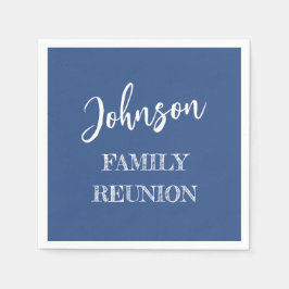 Aangepast blauw reübpapier voor familie servet