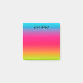 Aangepast blauw, roze en groen/geel post-it® notes