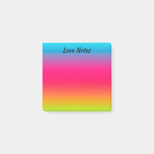 Aangepast blauw, roze en groen/geel post-it® notes (Voorkant)