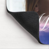 Aangepast blauw roze Waterverf Monogrammen Muismat (Hoek)