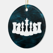Aangepast blauw schaafje Ornament (Links)