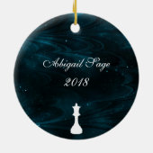 Aangepast blauw schaafje Ornament (Achterkant)