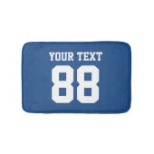 Aangepast blauw schoepjesnummer non-slipbadmat badmat (Voorkant)