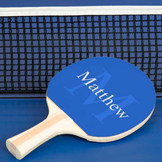 Aangepast blauw tafeltennisbatje (Insitu)