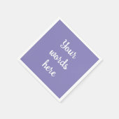 Aangepast blauw Violet Paper Napkins Servet (Hoek)