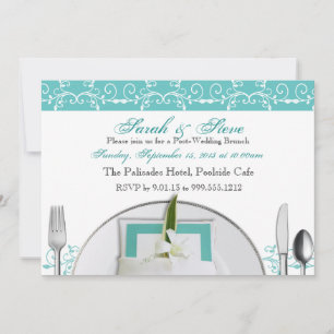 Aangepast blauw Vlaams posthuwelijk tussen Brunch Kaart