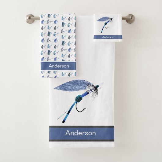 Aangepast blauw vliegend vliegveld Kustbadkamer Bad Handdoek (Insitu)