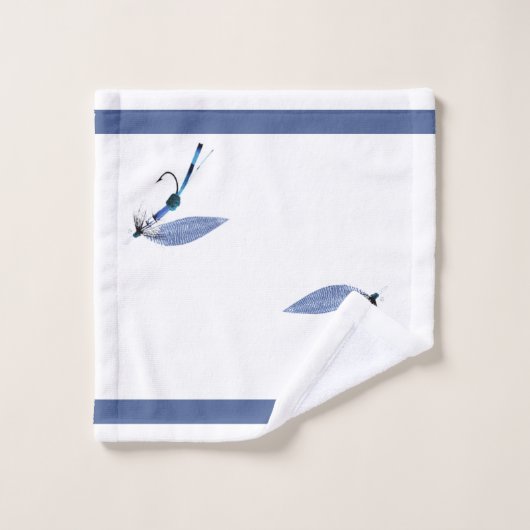 Aangepast blauw vliegend vliegveld Kustbadkamer Bad Handdoek (Wasdoekje)