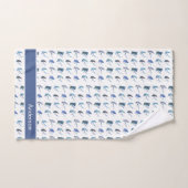 Aangepast blauw vliegend vliegveld Kustbadkamer Bad Handdoek (Handdoek)