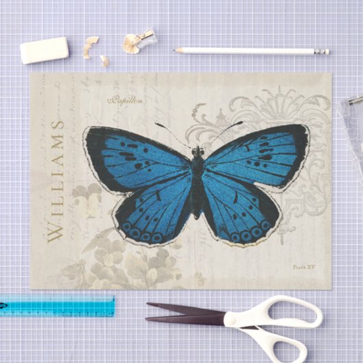 Aangepast  blauw-vlinderpapier tissuepapier (Craft)