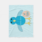 Aangepast blauw vogeltday Boy Chick Fleece Blanket Deken (Voorkant)
