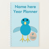 Aangepast blauw vogeltday Boy Chick Wedding Planne Planner (Voorkant)