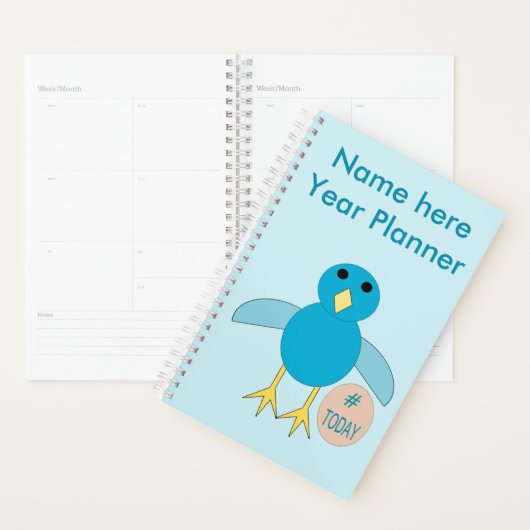 Aangepast blauw vogeltday Boy Chick Wedding Planne Planner (Display)