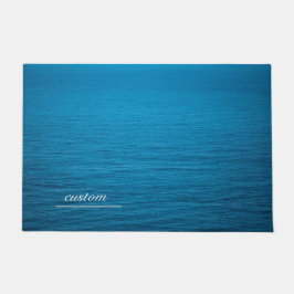aangepast blauw water abstract deurmat