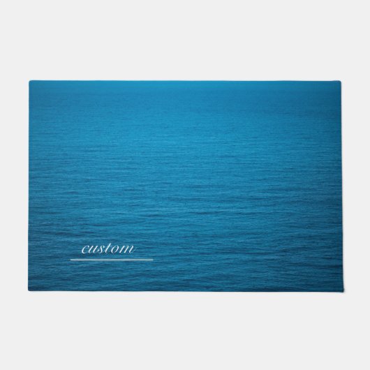 aangepast blauw water abstract deurmat (Voorkant)