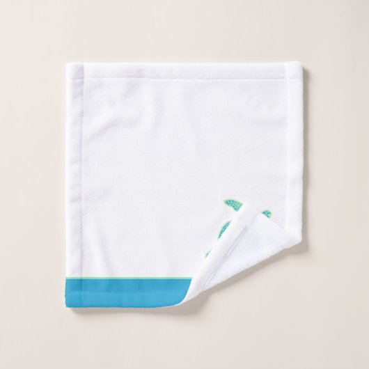 Aangepast blauw Zee aan de kust van Kustblauw en g Bad Handdoek (Wasdoekje)