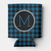 Aangepast blauw zwart buffelpatroon controleren blikjeskoeler (Voorkant)