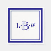 (Aangepast) Blauwe marinegrens geprogrammeerd Servet (Voorkant)