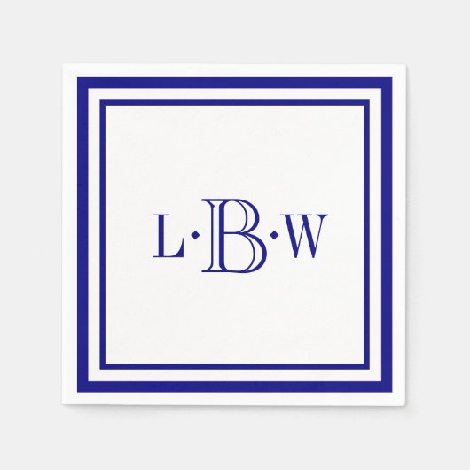 (Aangepast) Blauwe marinegrens geprogrammeerd Servet (Voorkant)