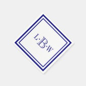 (Aangepast) Blauwe marinegrens geprogrammeerd Servet (Hoek)