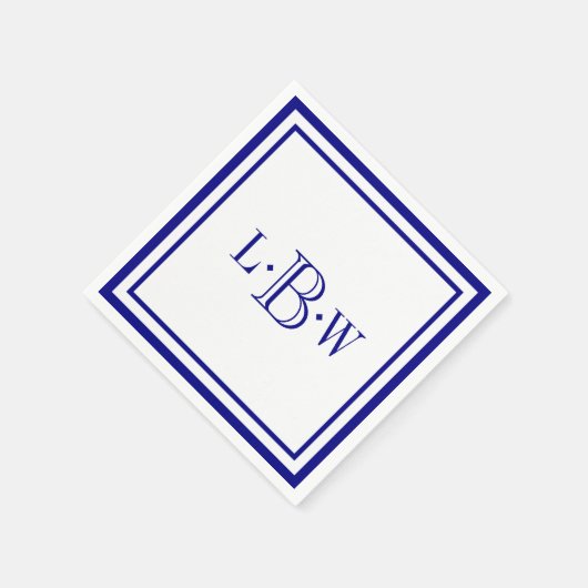 (Aangepast) Blauwe marinegrens geprogrammeerd Servet (Hoek)