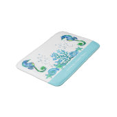 Aangepast Blauwgroen asqua en wit zeezeug Badmat (Gekanteld)