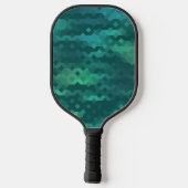 Aangepast Blauwgroen blauw Aqua Green Turquoise Mo Pickleball Paddle (Achterkant)