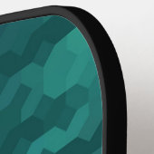 Aangepast Blauwgroen blauw Aqua Green Turquoise Mo Pickleball Paddle (Links Detail)