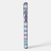 Aangepast Blauwgroen Blauw Geel Roze Geruit Patroo iPhone Hoesje (Linkerkant)