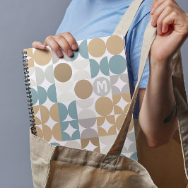 Aangepast Blauwgroen blauw groen buisbeige patroon Planner