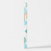 Aangepast, Blauwgroen blauw, groen patroon voor he iPhone Hoesje (Linkerkant)